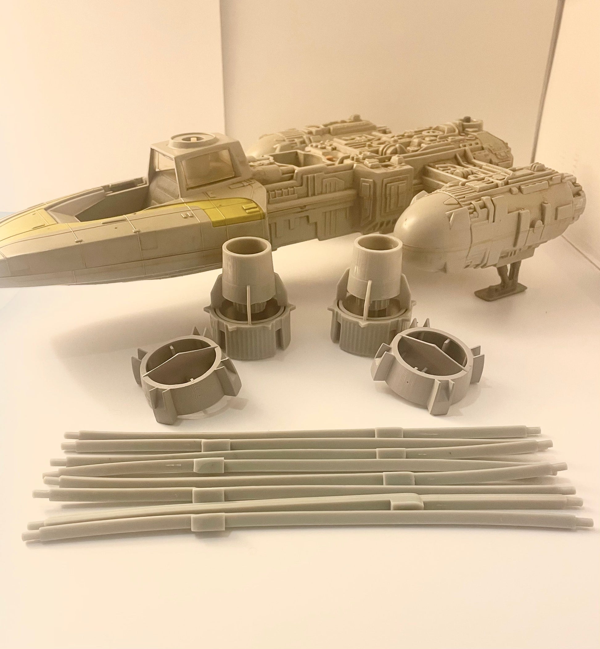 VINTAGE STAR WARS Y Wing Engine Set Complete Replacement Part REPRO 1983 Kenner Toys