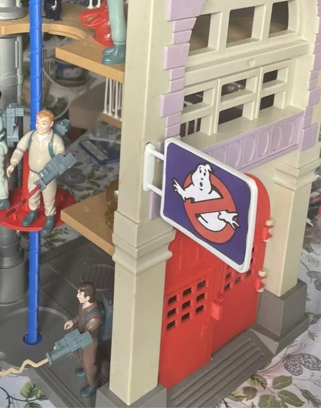 Vintage The Real Ghostbusters Firehouse Reproduction sign 1987 Kenner Toys - Collectors World Toys Hover Image