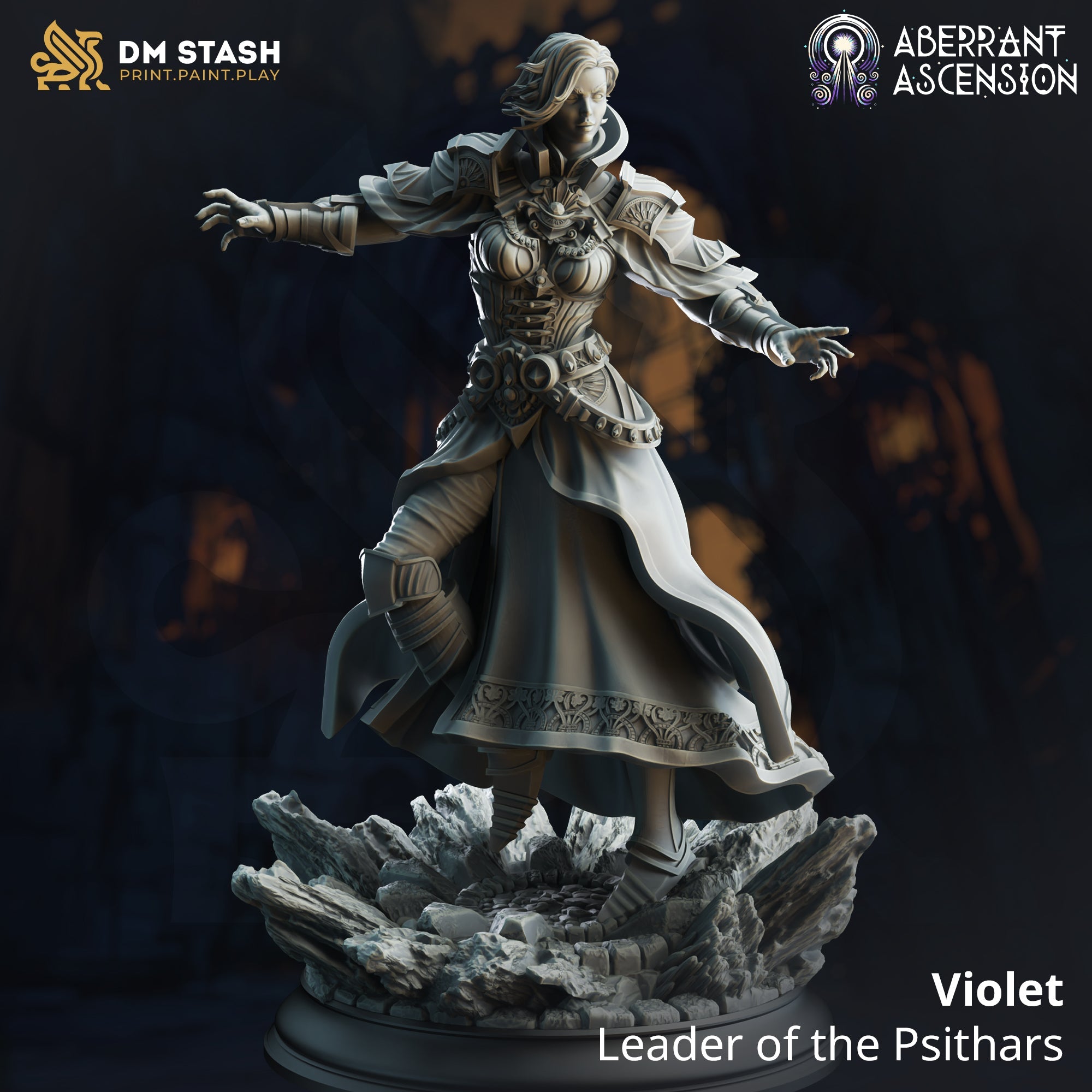 Violet, Leader of the Psithars (Female Human Sorcerer) -