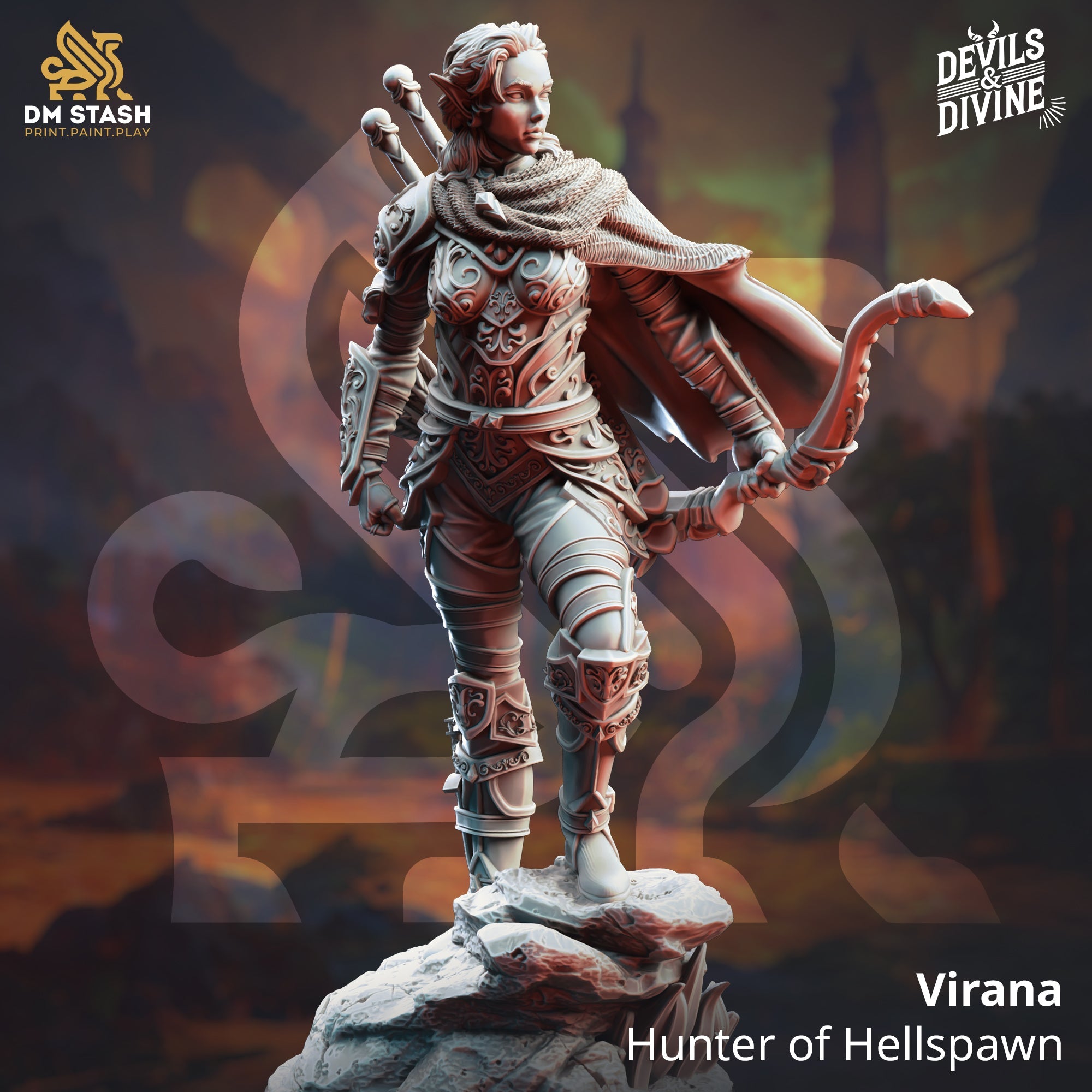Virana, Hunter of Hellspawn (Female Wood Elf Ranger) Main image