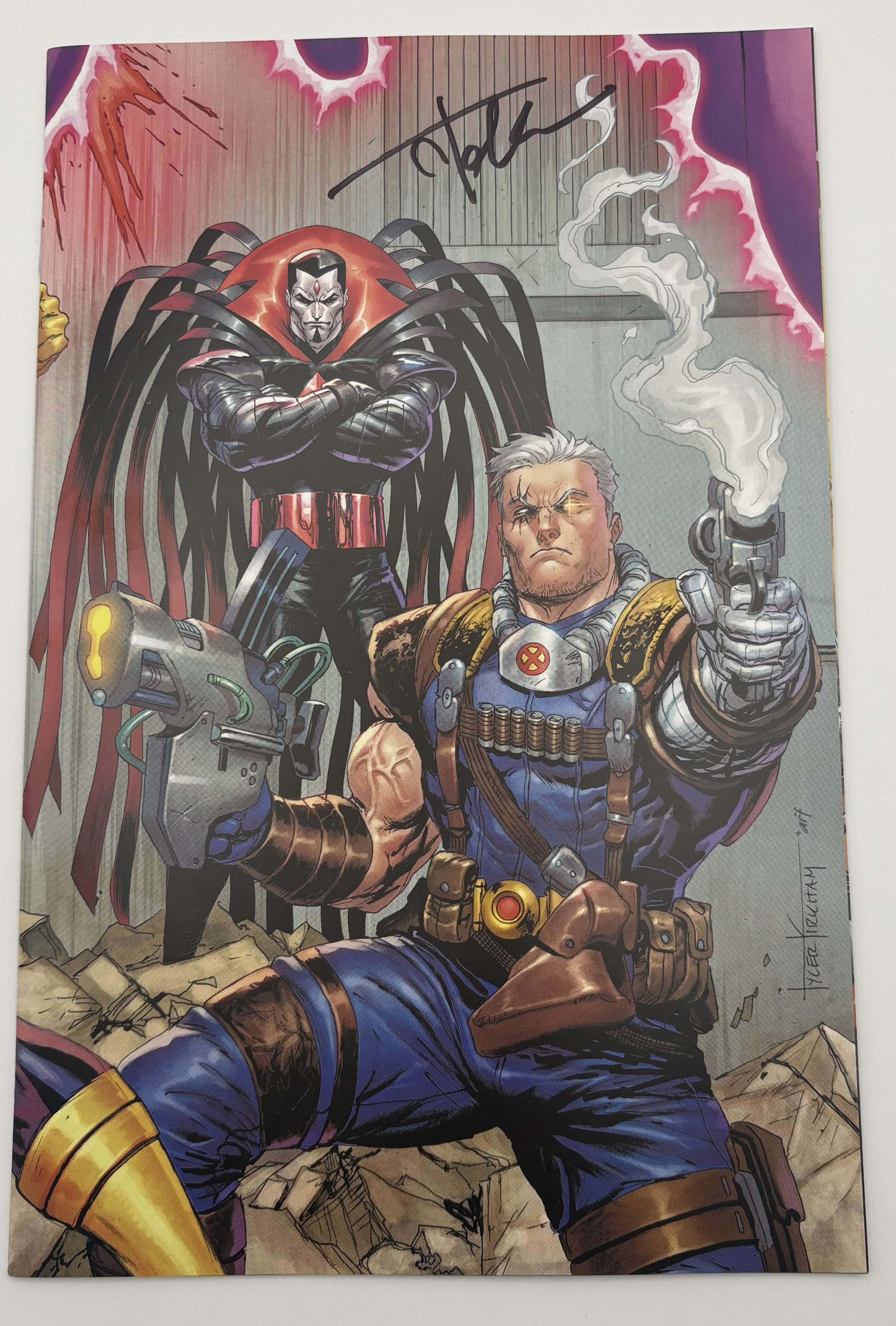 [Signed by Tyler Kirkham] Cable: Love & Chrome #1 Unknown Comics Tyler Kirkham Connecting Cover Exclusive Virgin Var (08/16/2025) [IN STOCK] - Collectors World Toys Main image