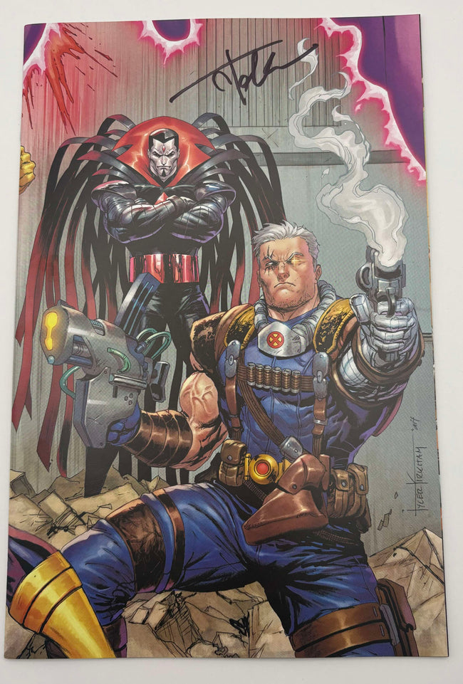 [Signed by Tyler Kirkham] Cable: Love & Chrome #1 Unknown Comics Tyler Kirkham Connecting Cover Exclusive Virgin Var (08/16/2025) [IN STOCK] - Collectors World Toys Hover Image