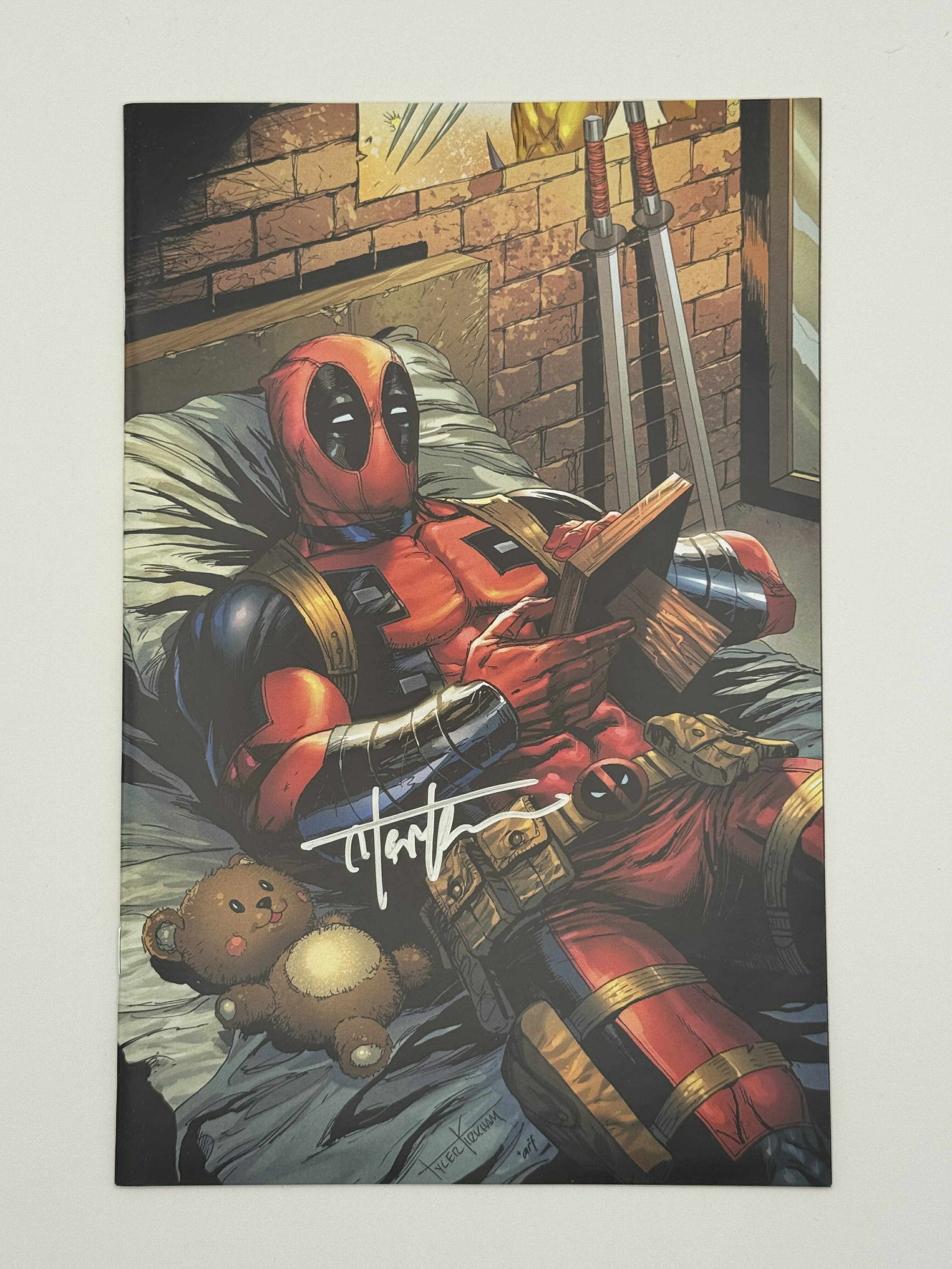 [Signed by Tyler Kirkham] DEADPOOL & WOLVERINE WWIII #1 Kirkham Unknown EXCL Virgin - Collectors World Toys Main image