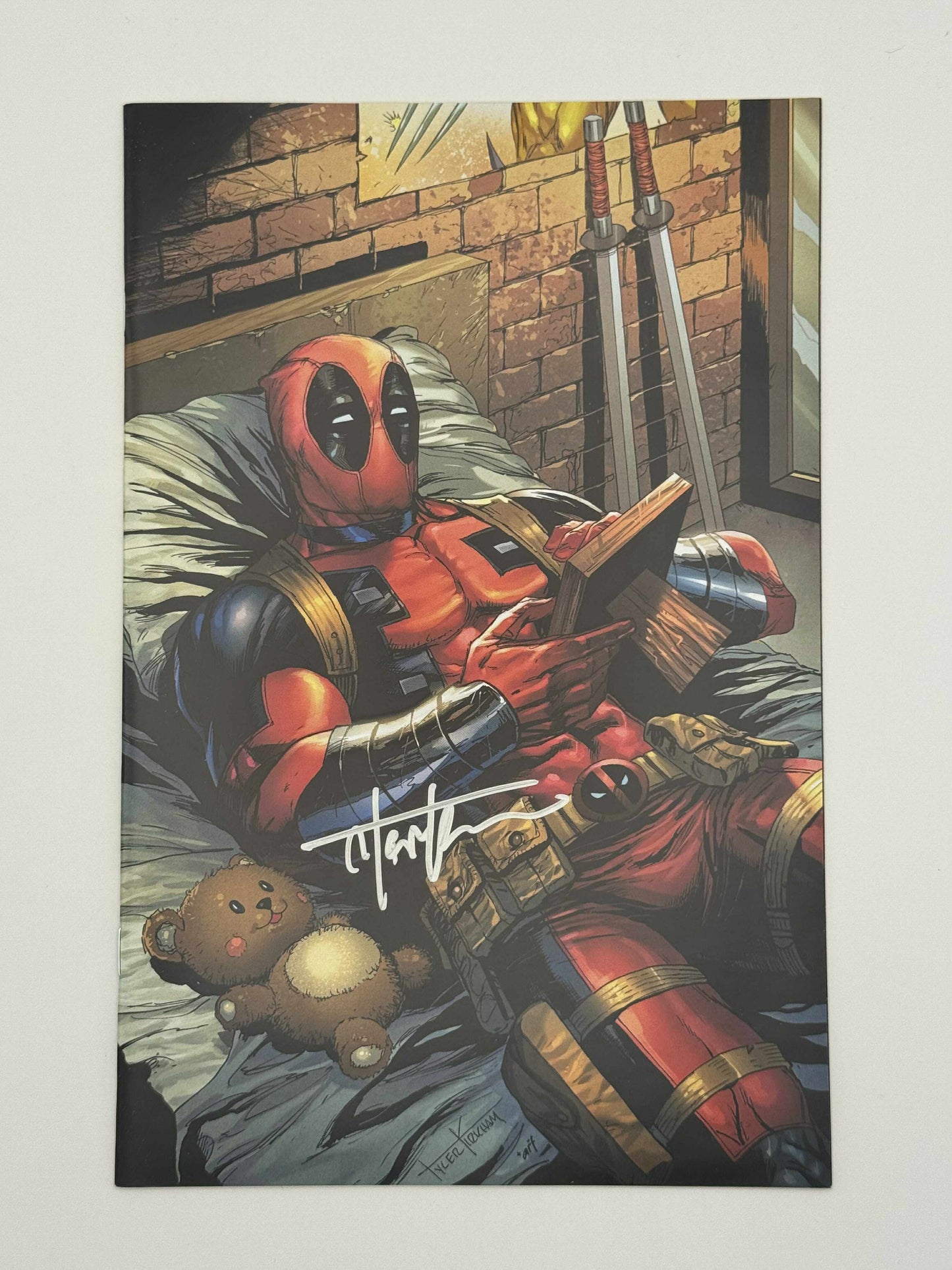 [Signed by Tyler Kirkham] DEADPOOL & WOLVERINE WWIII #1 Kirkham Unknown EXCL Virgin - Collectors World Toys