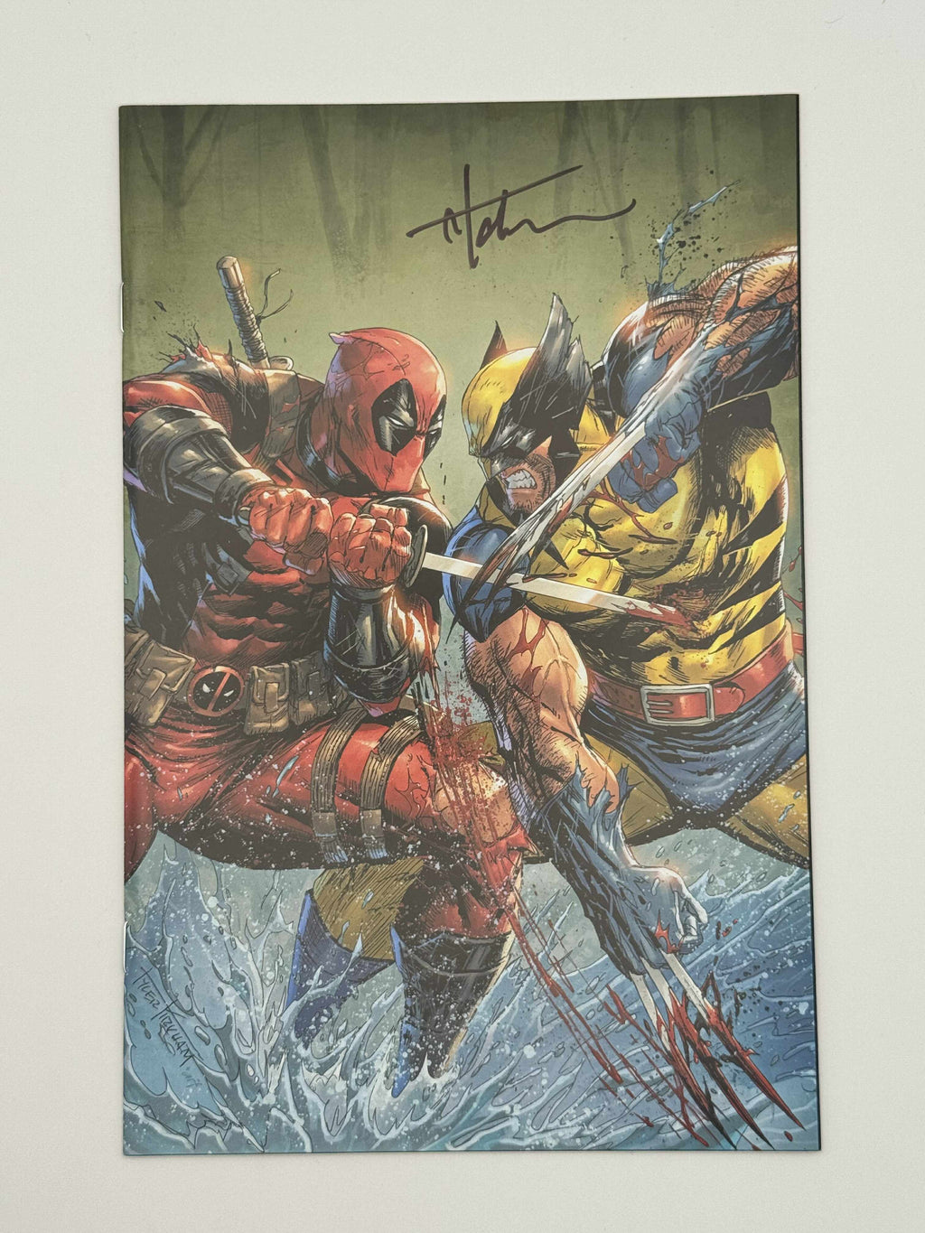 [Signed by Tyler Kirkham] DEADPOOL & WOLVERINE WWIII #2 Tyler Kirkham Virgin Var Unknown - Collectors World Toys