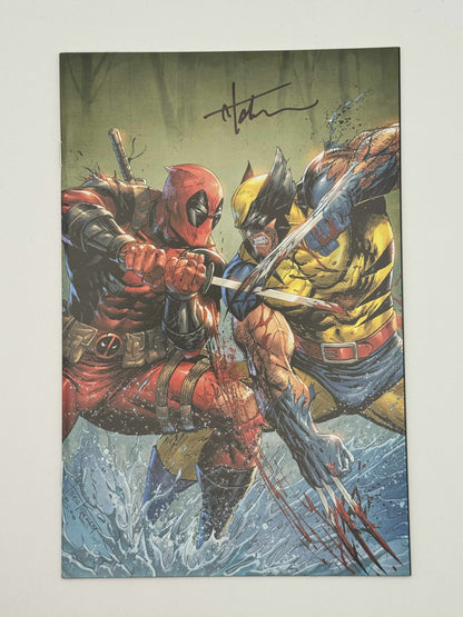 [Signed by Tyler Kirkham] DEADPOOL & WOLVERINE WWIII #2 Tyler Kirkham Virgin Var Unknown - Collectors World Toys