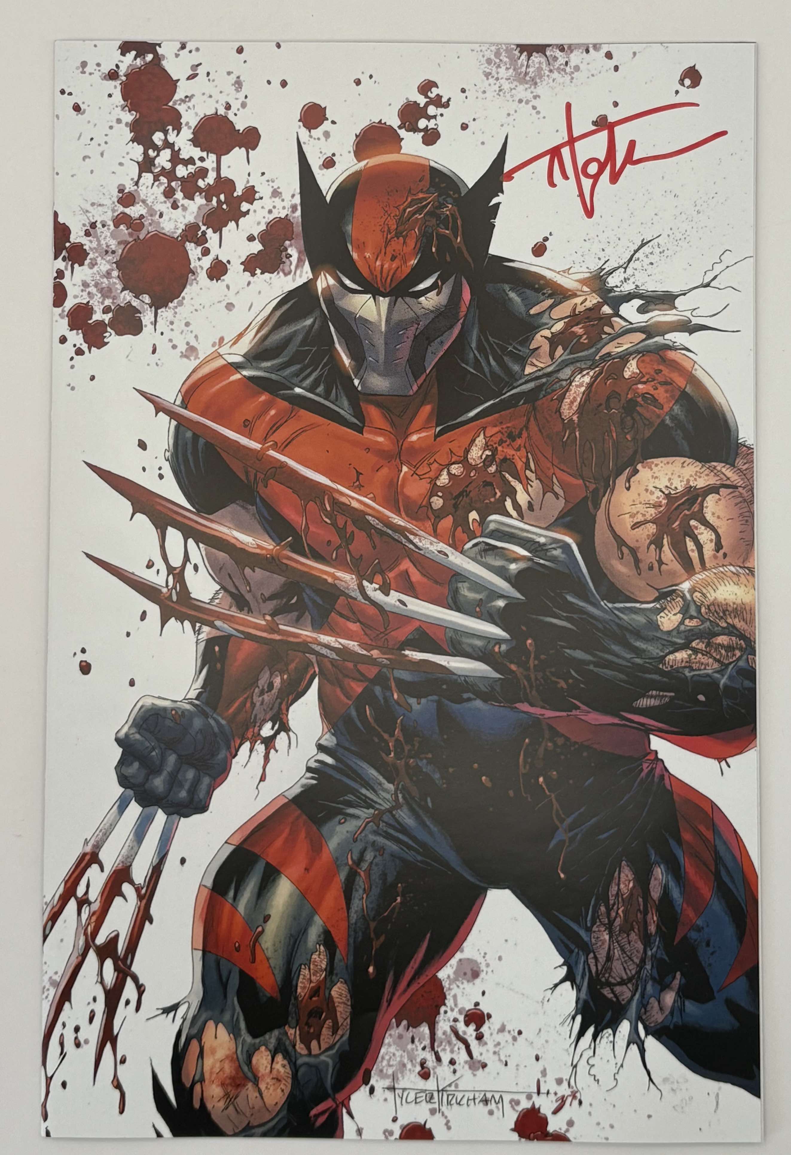 [Signed by Tyler Kirkham] Ultimate Wolverine #1  Unknown Tyler Kirkham Excl Prem Virgin Var - Collectors World Toys Main image