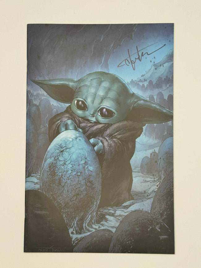 [Signed by Tyler Kirkham] STAR WARS: THE MANDALORIAN SEASON 2 #2 UNKNOWN COMICS TYLER KIRKHAM EXCLUSIVE VIRGIN VAR [IN STOCK] - Collectors World Toys Hover Image