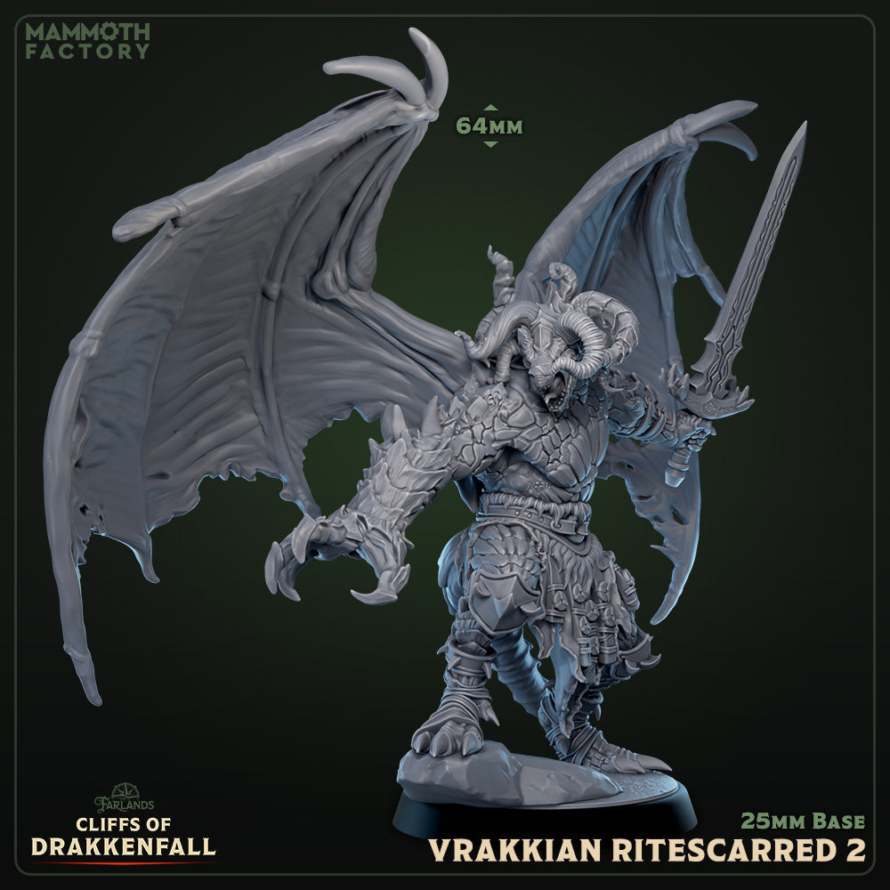 Vrakkian Ritescarred: Sculpt 2 (Male Winged Dragonborn Fighter) Main image