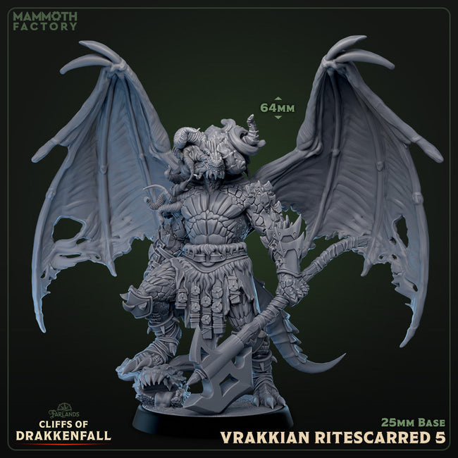 Vrakkian Ritescarred: Sculpt 5 (Male Winged Dragonborn Barbarian) - Collectors World Toys Hover Image