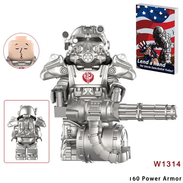 T60 Power Armor Silver - Collectors World Toys Hover Image
