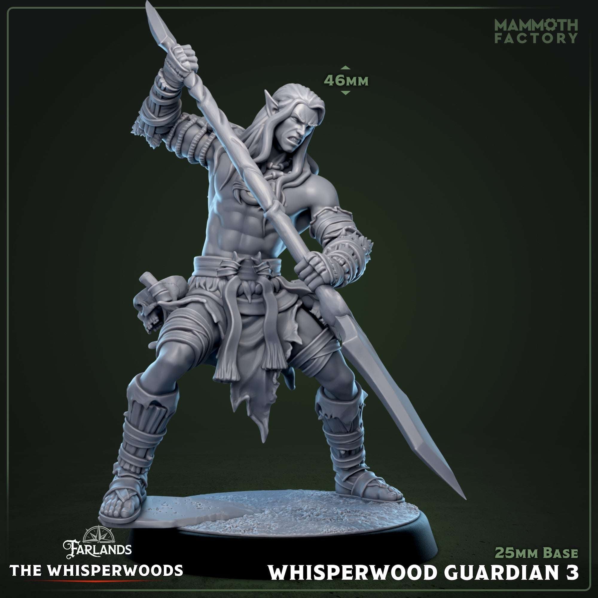 Whisperwood Guardian: Sculpt 3 (Male Wood Elf Fighter) Main image