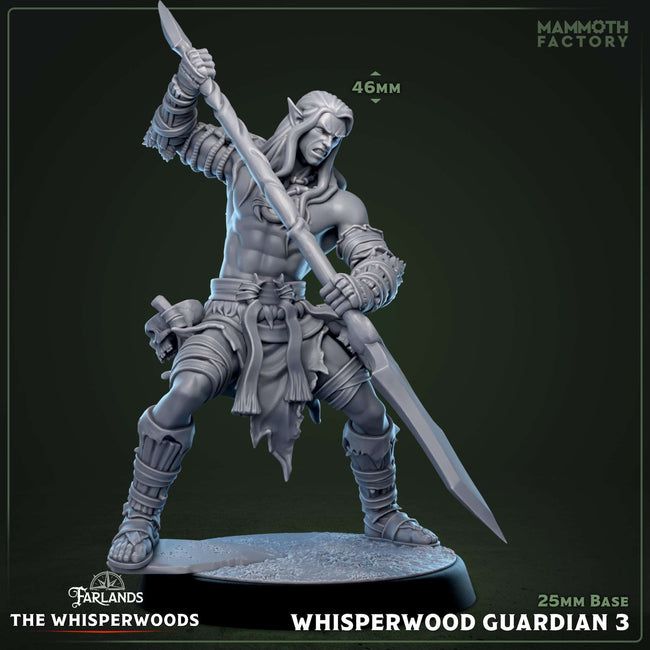 Whisperwood Guardian: Sculpt 3 (Male Wood Elf Fighter) Hover Image