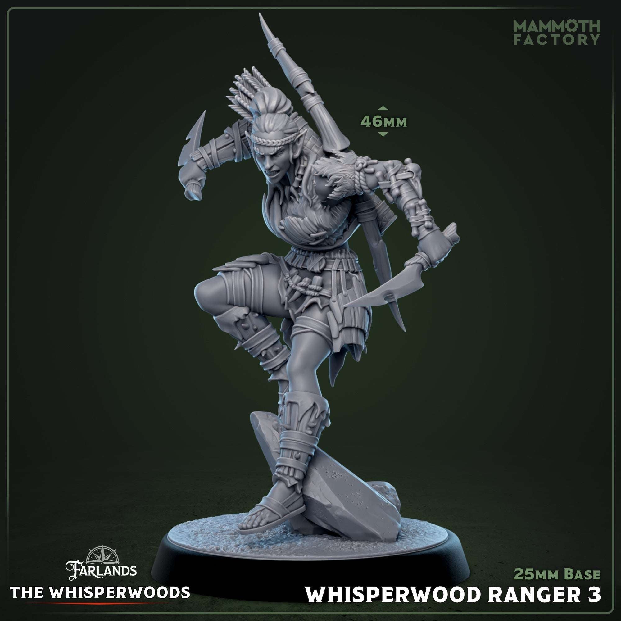 Whisperwood Ranger: Sculpt 3 (Female Wood Elf Archer) Main image