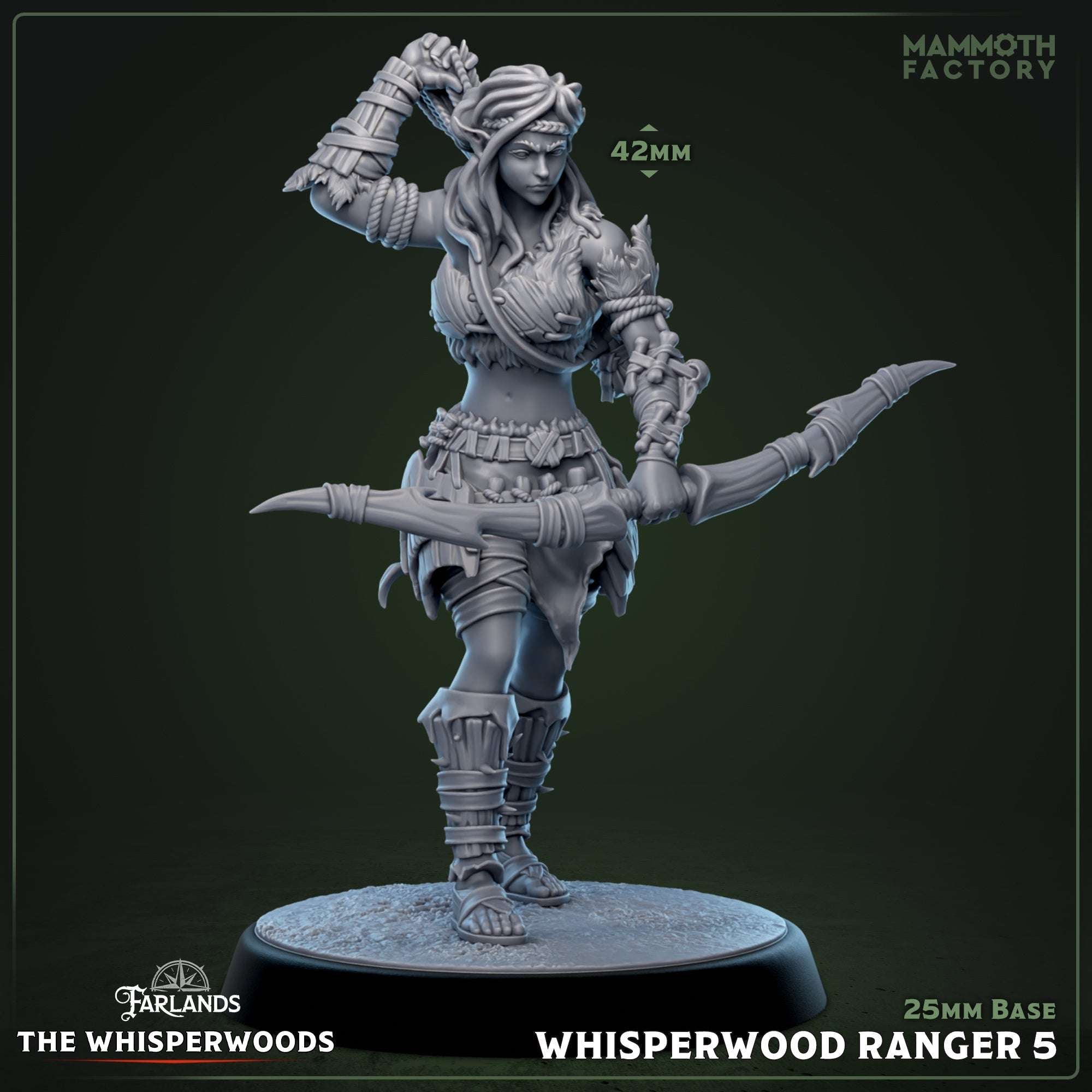 Whisperwood Ranger: Sculpt 5 (Female Wood Elf Archer) Main image