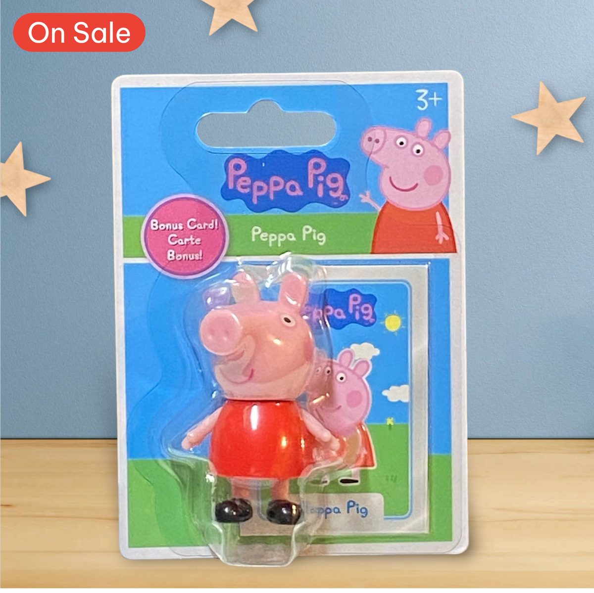 Peppa Pig Miniature Figure / Cake Topper with Bonus Card - Peppa Pig Collection