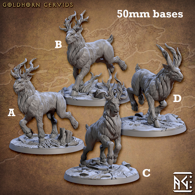 Wild Goldhorn Cervids - Hover Image