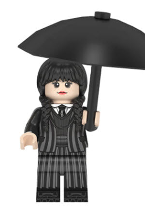 Wednesday Addams Custom Minifig Main image