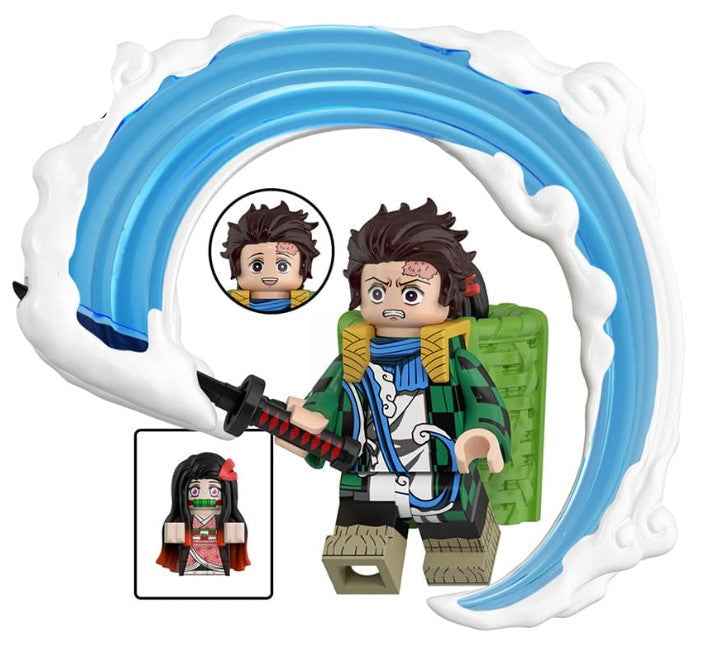 Water Pillar Swordsman Custom Minifig Main image