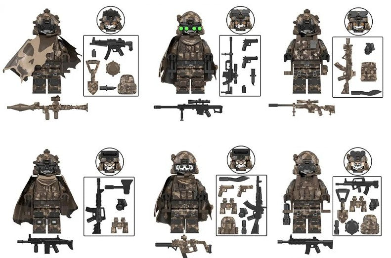 Military Series Custom Minifigures set of 6 Main image