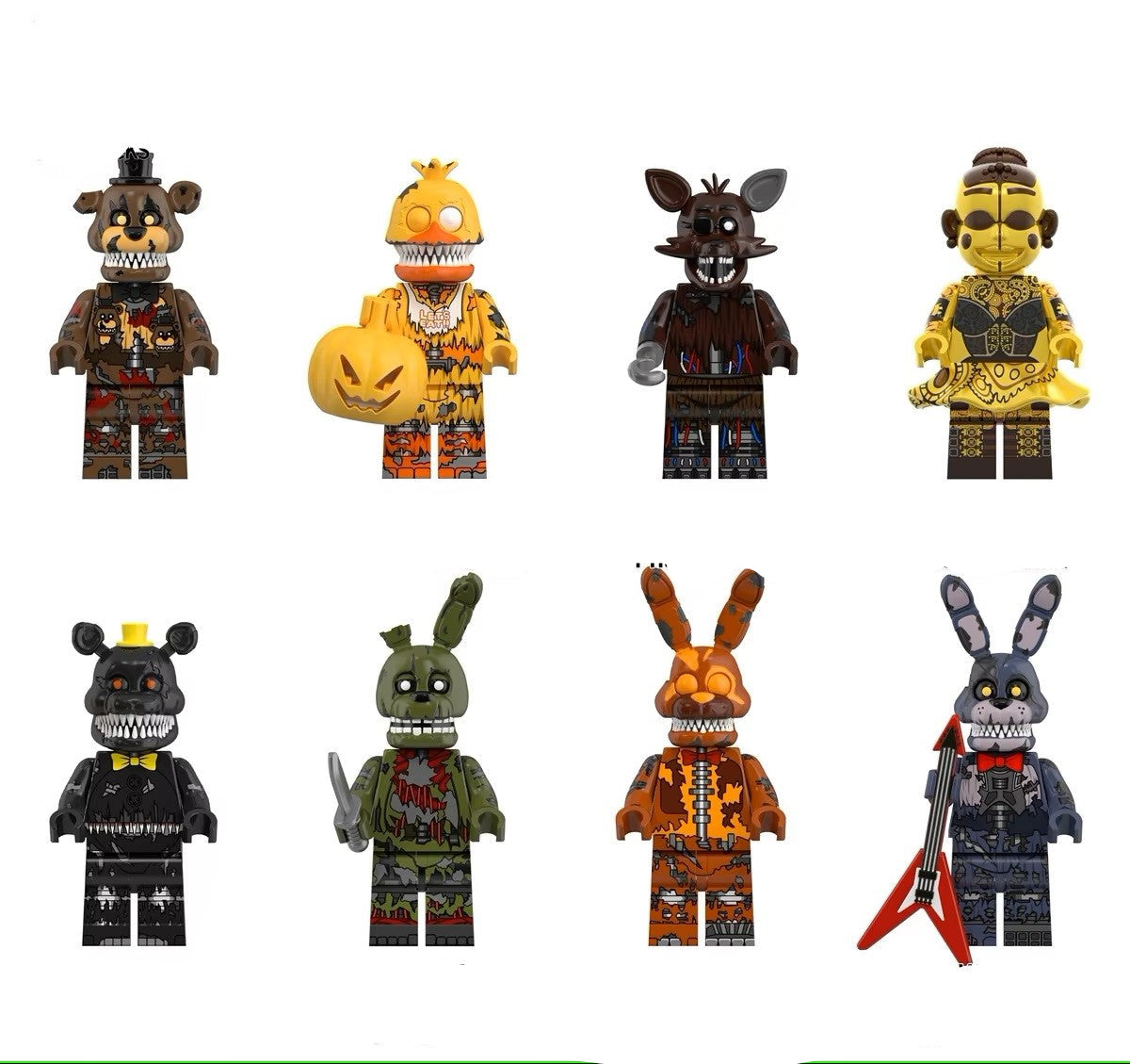 Night Shift Animatronics – Custom Horror Minifig Set Main image