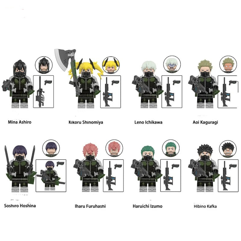 Kaiju No. 8 Minifigure Set of 8 - 2024 TV Series-Inspired Collectible Figures Main image