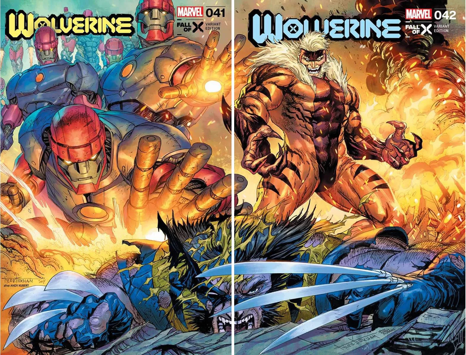 WOLVERINE #41 & 42 (TYLER KIRKHAM EXCLUSIVE CONNECTING VARIANT SET) ~ Marvel Main image
