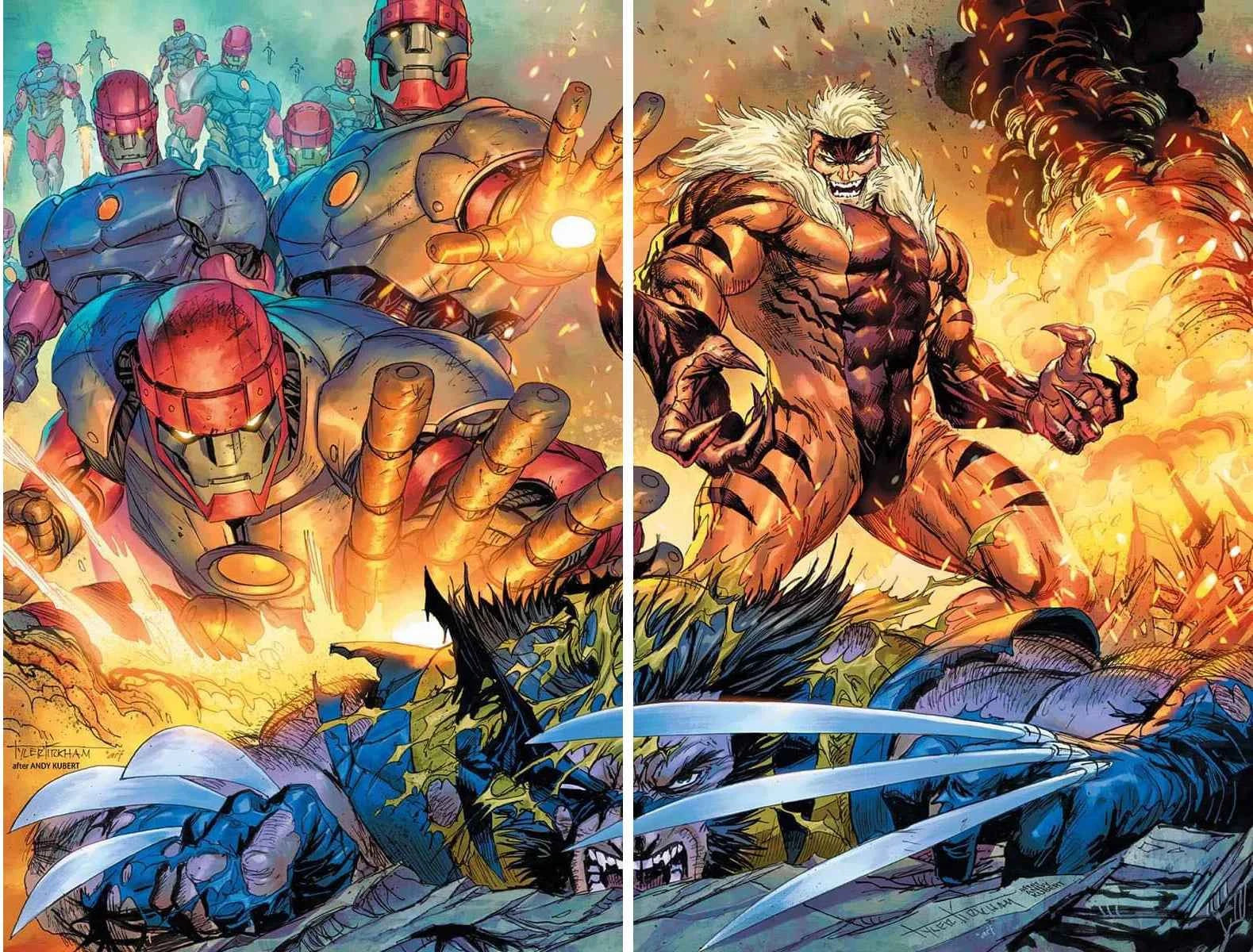 WOLVERINE #41 & 42 (TYLER KIRKHAM EXCLUSIVE CONNECTING VIRGIN VARIANT SET) ~ Marvel Main image