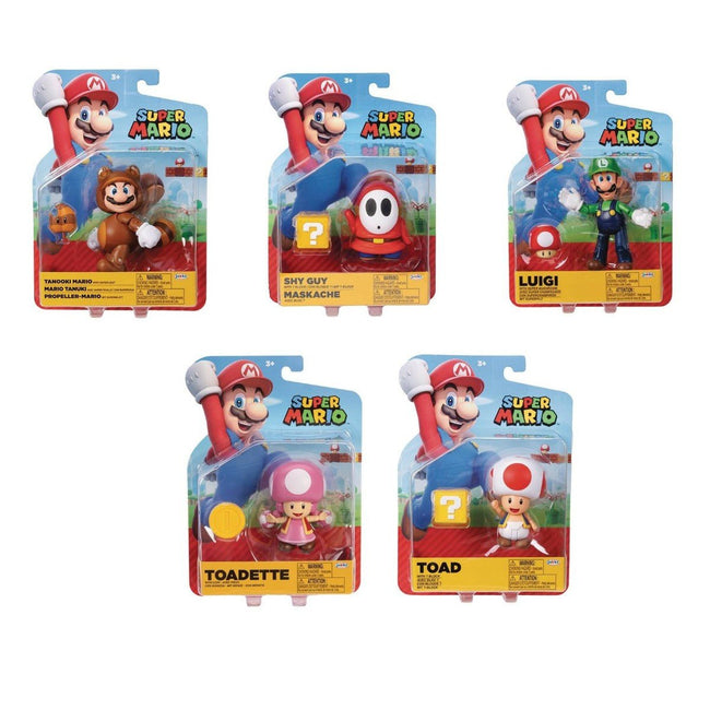 World of Nintendo Mario 4" Action Figure - Select Figure(s) - Collectors World Toys Hover Image