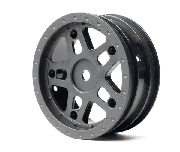 1/10 Whiplash Front 2.2" 12mm Sprint Car Wheels (2) (Orange)
