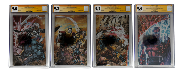 [TRIPLE SIGNED CGC YELLOW LABEL 4 PACK FOIL] X-Men 1991 #1 Facsimile Jim Lee | Claremont | Williams Cover Var [Set #4]