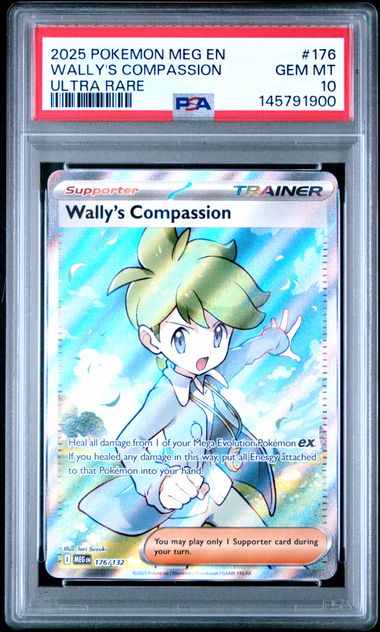 2025 POKEMON MEG EN-MEGA EVOLUTION #176 WALLY'S COMPASSION ULTRA RARE PSA GEM MT 10 Main image