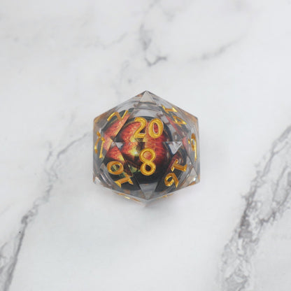 Xanathar's Eye | 7 Piece Moving Eye DnD Dice Set | Acrylic RPG Gaming Dice