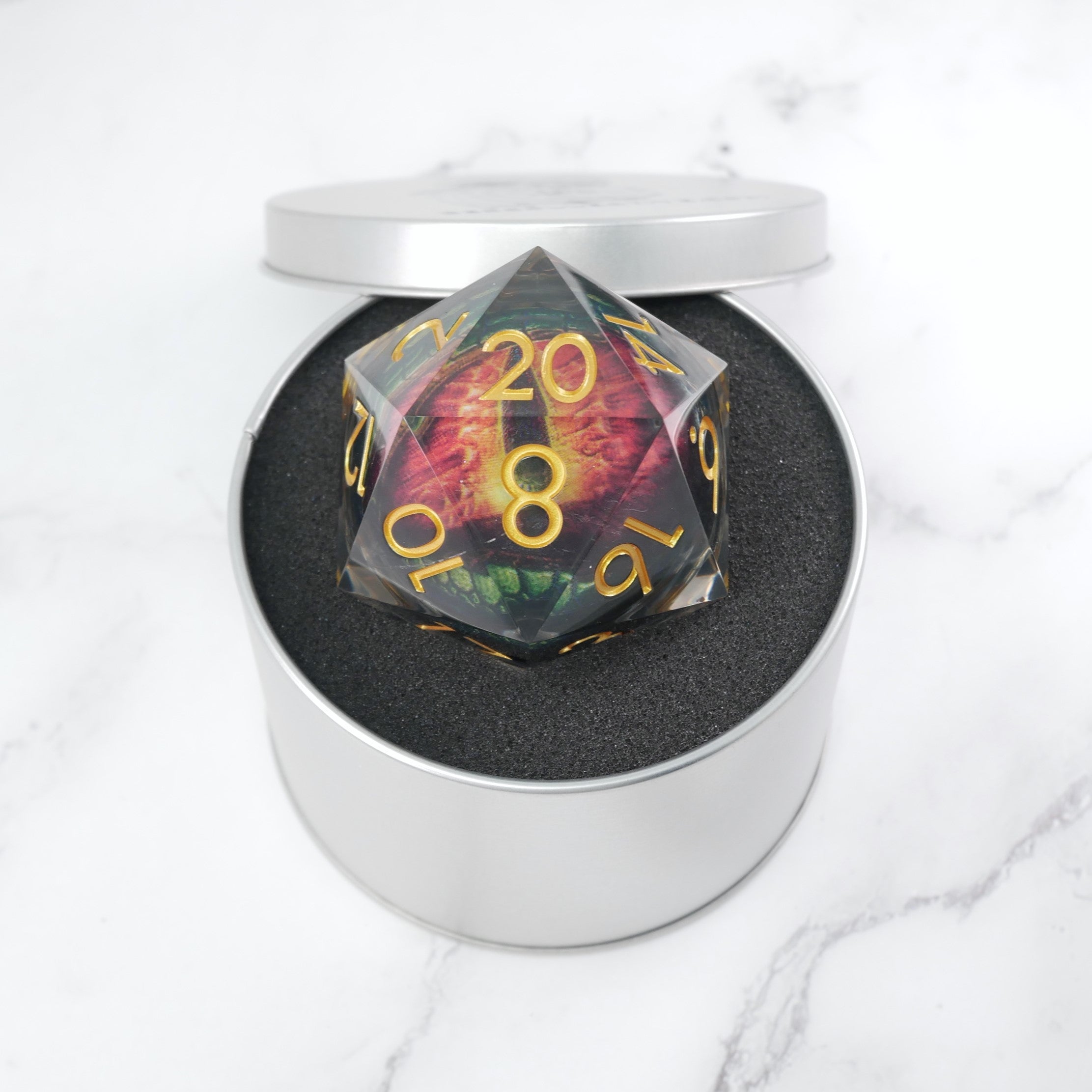 Xanathar's Eye | Giant D20 Moving Eye DnD Dice | Acrylic RPG Gaming Dice Main image