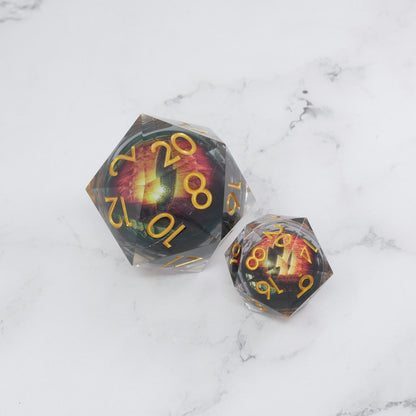 Xanathar's Eye | Giant D20 Moving Eye DnD Dice | Acrylic RPG Gaming Dice