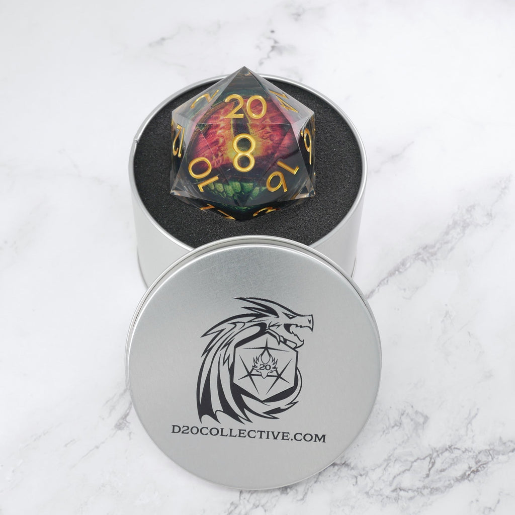 Xanathar's Eye | Giant D20 Moving Eye DnD Dice | Acrylic RPG Gaming Dice - Collectors World Toys