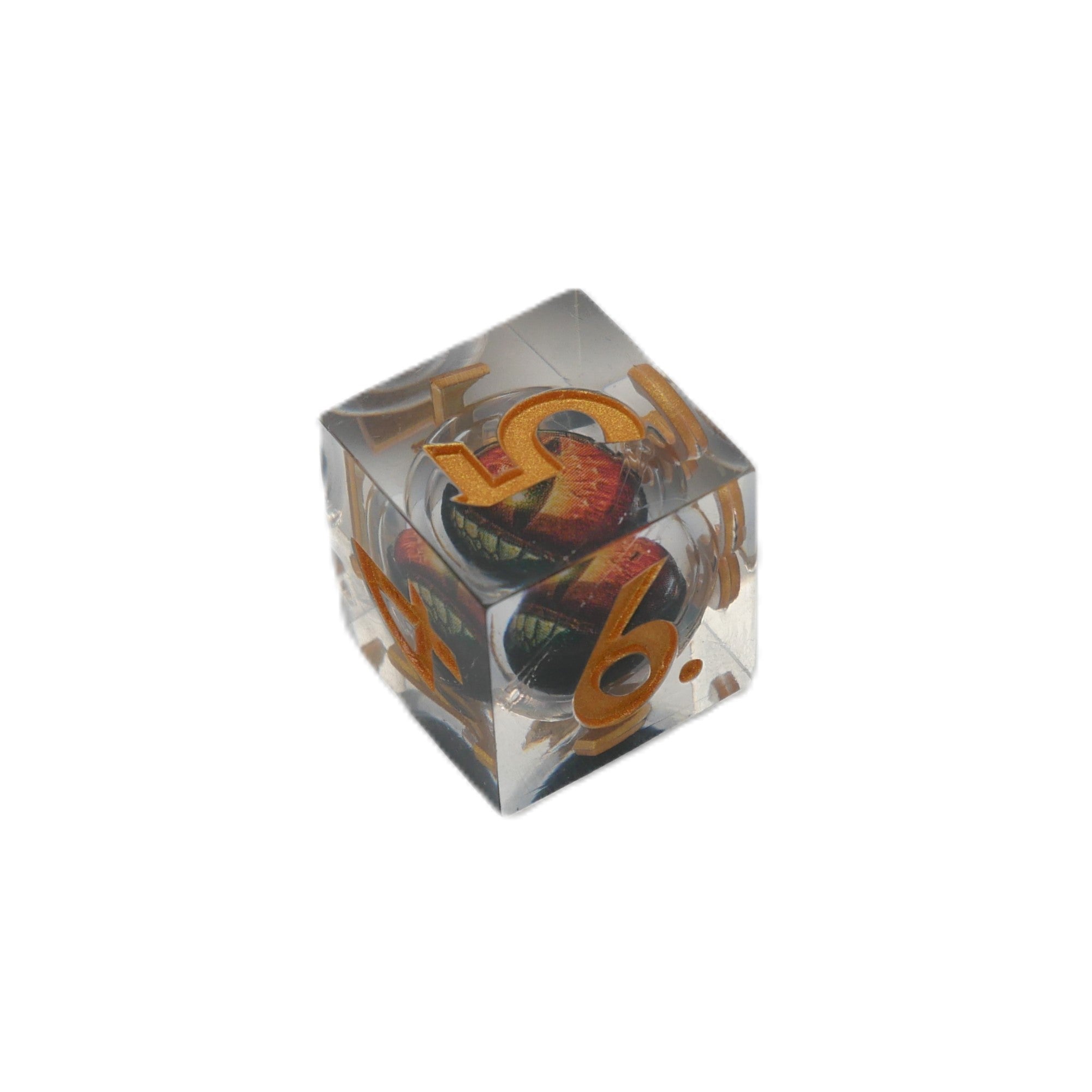 1d6 Moving Eye Sharp Edge DnD Dice | Acrylic RPG Gaming Dice - Collectors World Toys