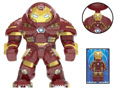 Crimson Titan Mech Suit Custom Minifigure – Heavy Armor Buster with Gold Detailing Main image