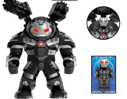 Crimson Titan Mech Suit Custom Minifigure – Heavy Armor Buster with Silver Detailing