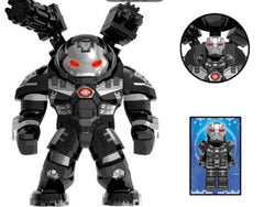 Crimson Titan Mech Suit Custom Minifigure – Heavy Armor Buster with Silver Detailing