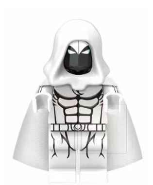 White Cloaked Vigilante Custom Minifig Main image