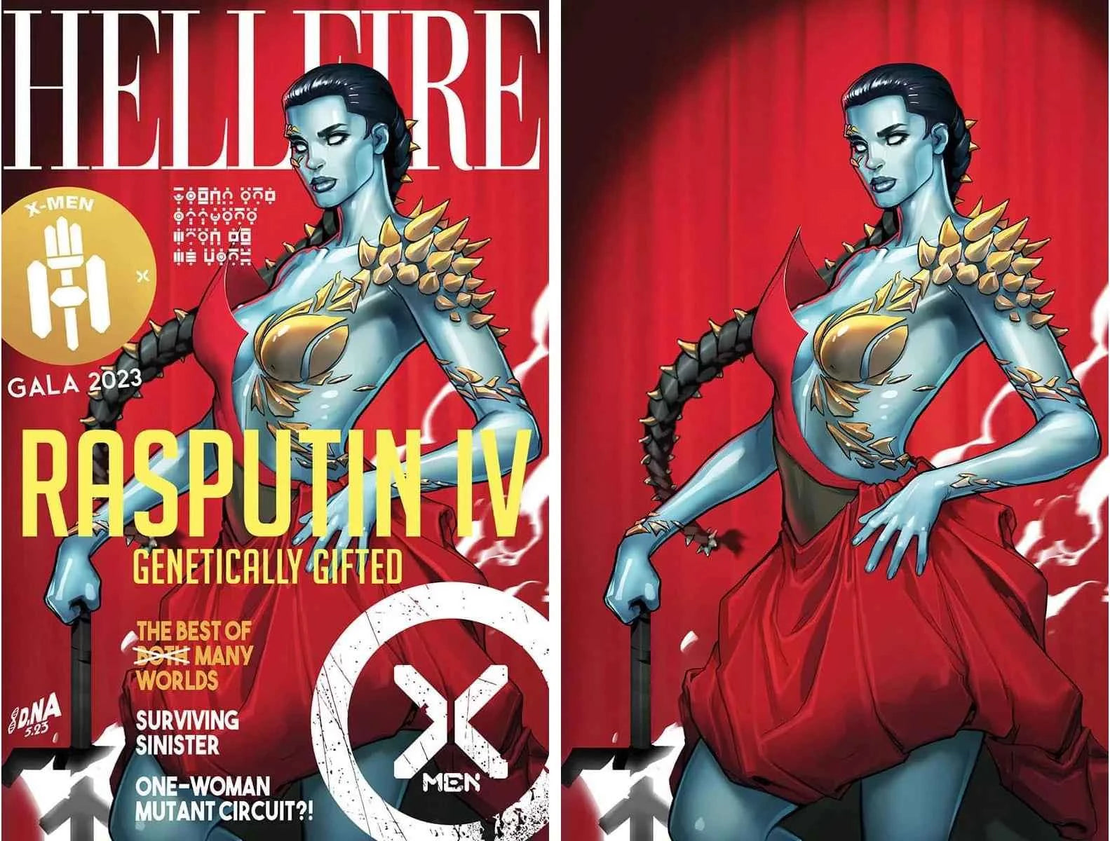 X-MEN #25 (DAVID NAKAYAMA EXCLUSIVE HELLFIRE GALA TRADE/VIRGIN VARIANT SET) Main image