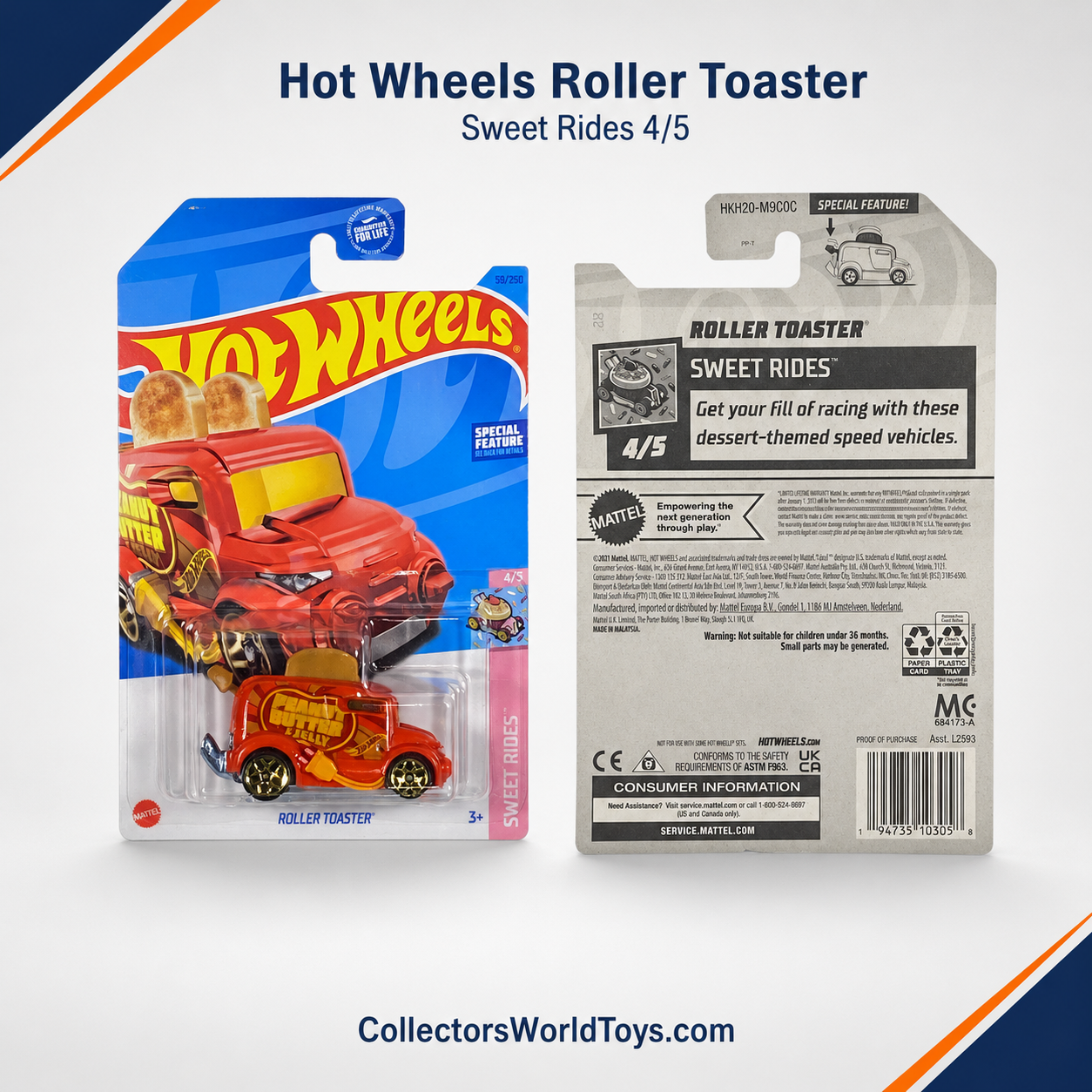 Hot Wheels Roller Toaster | Sweet Rides Series 4/5 - 59/250