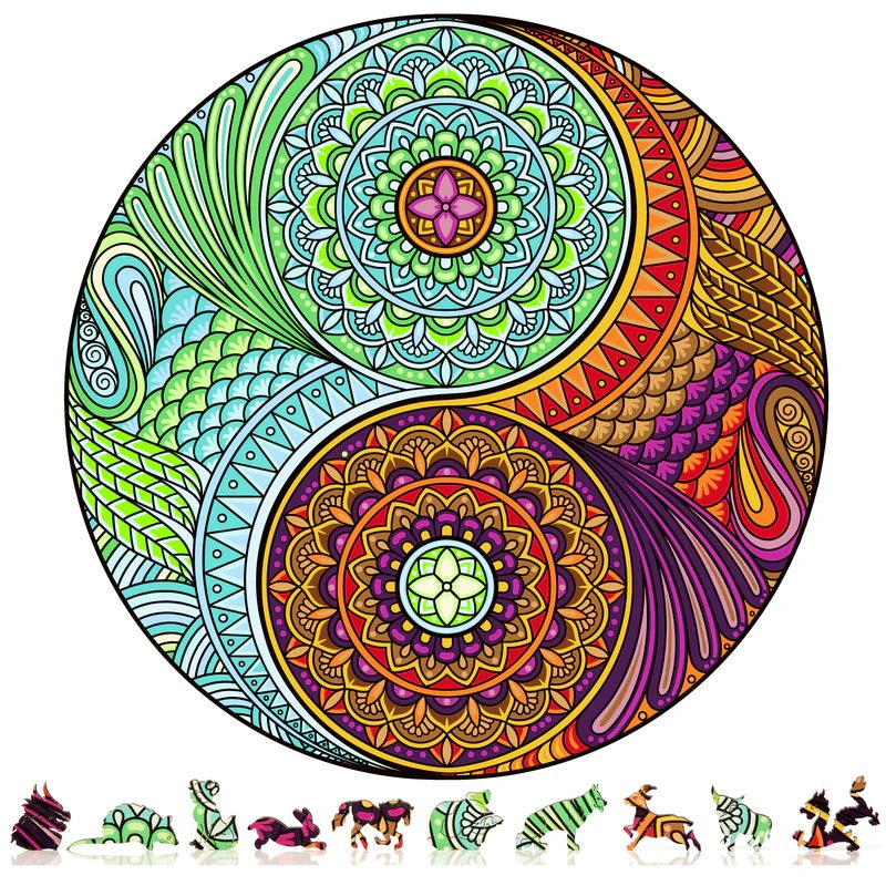 ZenChalet - Yin Yang Wooden Jigsaw Puzzle, 500 pcs