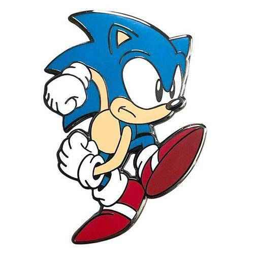 Zen Monkey: Classic Speedy Sonic - Sonic the Hedgehog Enamel Pin Hover Image