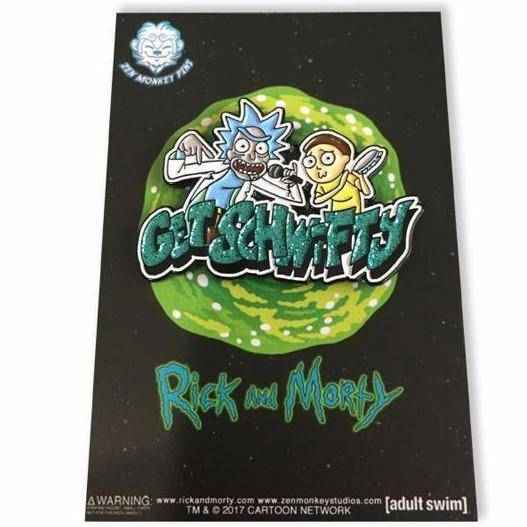 Zen Monkey: Get Schwifty - Rick and Morty Pin Main image