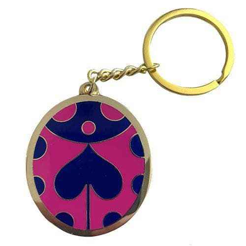 Zen Monkey: Giorno's Pink Brooch (Keychain Ver.) - JoJo's Bizarre Adventure Enamel Keychain Hover Image