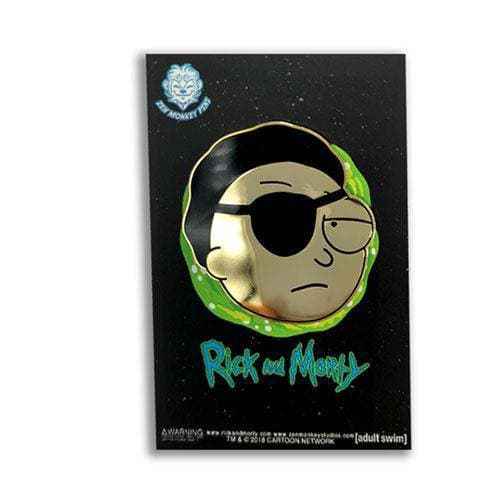 Zen Monkey: Golden Evil Morty - Rick and Morty Enamel Pin Hover Image
