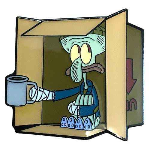 Zen Monkey: Homeless Squidward - SpongeBob SquarePants Enamel Pin Hover Image