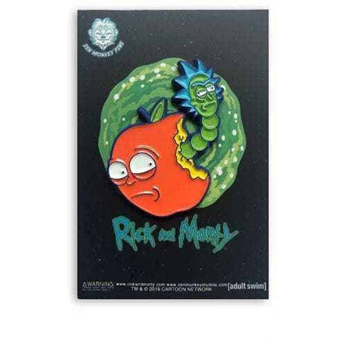Zen Monkey: Hungry for Apples, Morty? - Rick and Morty Enamel Pin Hover Image